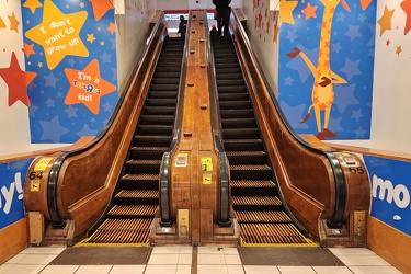 Wooden escalator at Macy's New York City store [01]