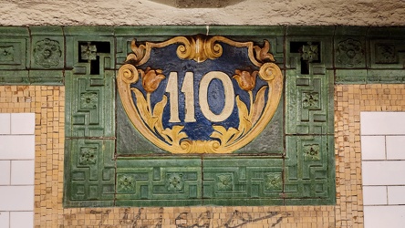 Tile mosaic at Cathedral Parkway-110th Street station