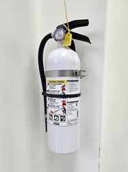 White Kidde fire extinguisher