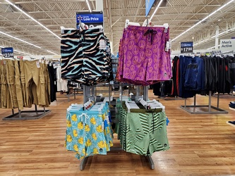 Men's swim trunks at Walmart in Front Royal, Virginia