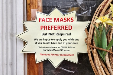 Face masks preferred at Harmony Moon