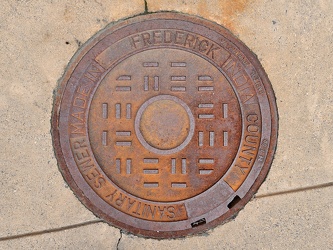 Sewer cover at Westview Promenade