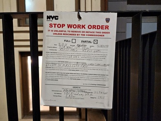 Stop work order at 320 West 15th Street