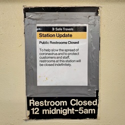 Restroom closed due to COVID-19