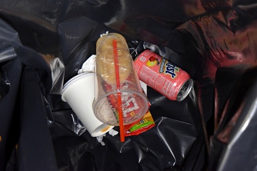 Contents of a trash can at 14th Street station