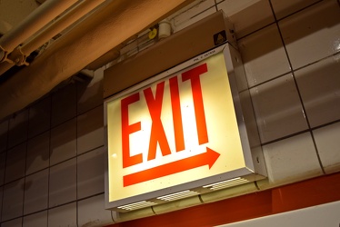 Exit sign at New York Transit Museum [01]