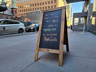 A-frame sign outside of AvaBrew