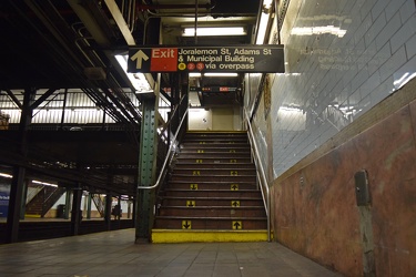 Stair to walkway at Borough Hall station