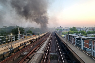 Fire beneath Market-Frankford Line