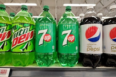 Two-liter bottles of soda at Loblaws