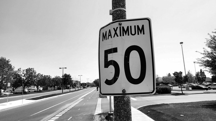 Canadian speed limit sign