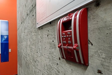 Fire alarm pull station at Gatineau Sports Center [02]