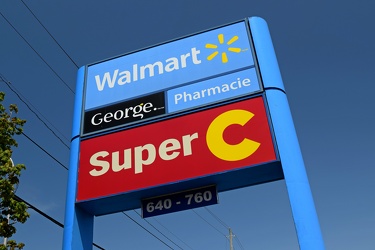 Sign for Walmart and Super C