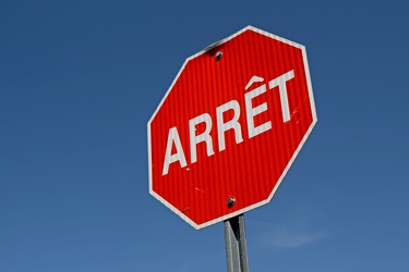 French-language stop sign [02]