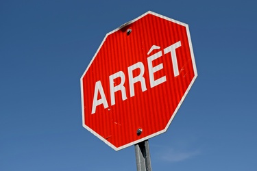 French-language stop sign [03]