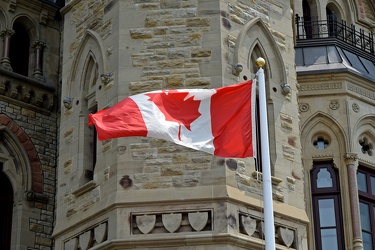 Canadian flag flying outside of West Block [01]