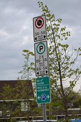 Parking signs along Montreal Road