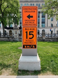 Construction signage on Parliament Hill