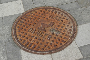 Sewer manhole cover on Parliament Hill