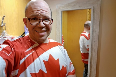 Selfie in Canada shirt [02]