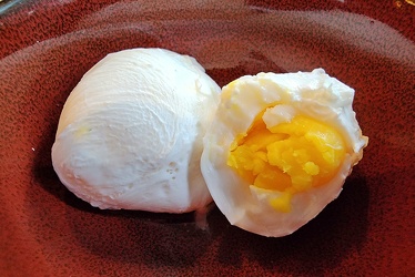 Two poached eggs