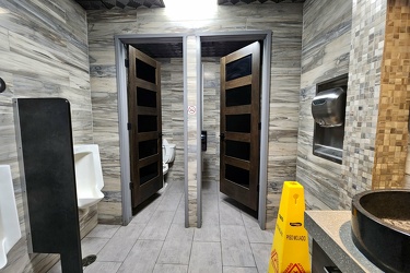 Men's restroom at Thousand Islands duty free store, Canadian side [04]