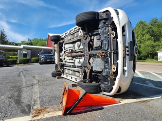 Upended car at Hyattstown Volunteer Fire Department [02]