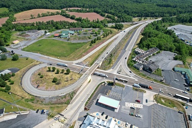 Aerial view of Breezewood interchange for the Pennsylvania Turnpike [02]