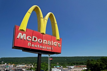 Sign for McDonald's in Breezewood, Pennsylvania