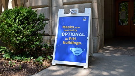 "Masks are currently optional in Pitt Buildings"