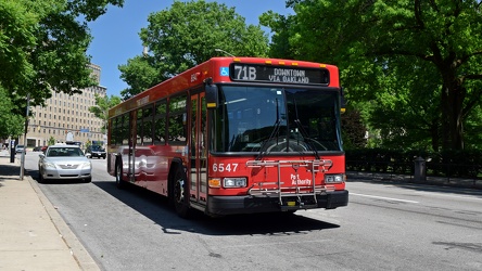 PRT bus 6547 at Fifth and Tennyson Avenues