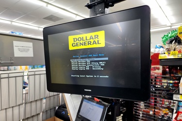 Boot menu on Dollar General self checkout machine