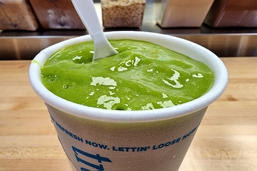 Green smoothie from Tropical Smoothie Cafe