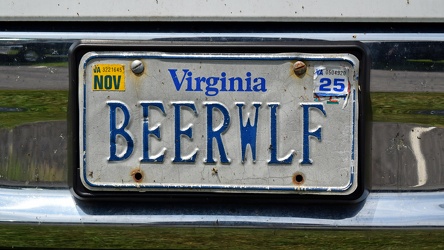 "BEERWLF" license plate