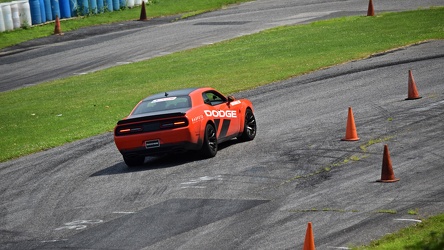 Orange Dodge Challenger at Chrysler Nationals [02]