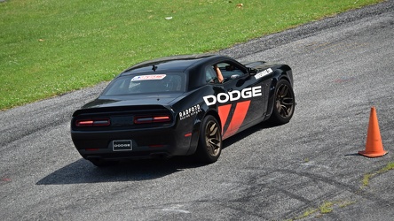 Black Dodge Challenger at Chrysler Nationals