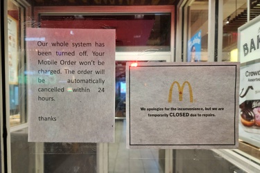 McDonald's closed for repairs