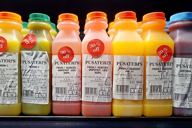 Juices from Pusateri's at Hudson's Bay Queen Street