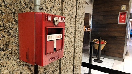 Fire alarm pull station at Hudson's Bay Queen Street [02]