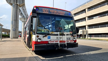 TTC bus 3332 at Toronto Pearson International Airport