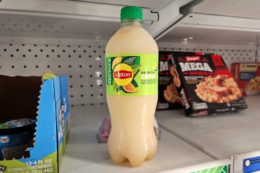 Frozen bottle of tea at Dollar Tree