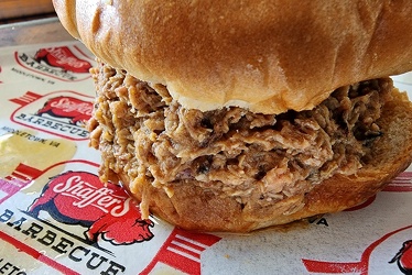 Sandwich from Shaffer's Barbecue