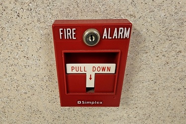 Simplex fire alarm pull station at Taylor Hall [04]