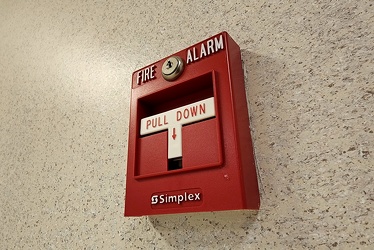 Simplex fire alarm pull station at Taylor Hall [06]