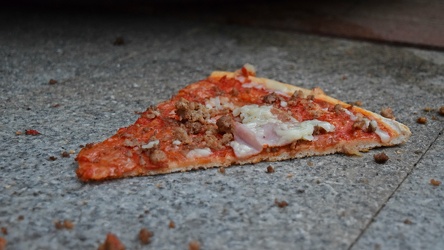 Discarded slice of pizza on the Downtown Mall