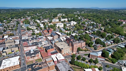 Aerial view of downtown Staunton, Virginia [02]