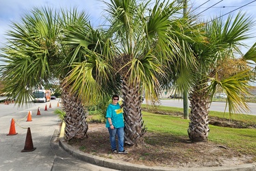 Elyse poses with a palmetto [01]