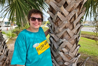 Elyse poses with a palmetto [02]