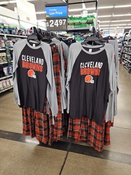 Cleveland Browns pajamas at the Walmart Supercenter in Austintown, Ohio