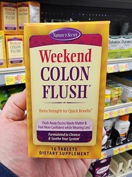 Package of "Weekend Colon Flush" at the Walmart Supercenter in Austintown, Ohio